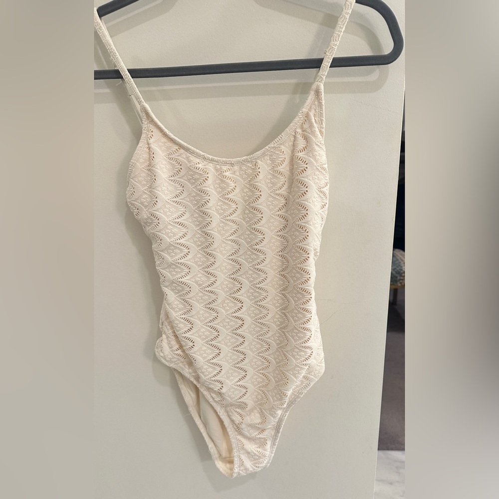 Andie Cream Lace One-Piece Swimsuit